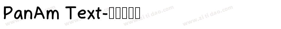 PanAm Text字体转换